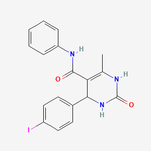 molecular formula C18H16IN3O2 B4078983 4-(4-iodophenyl)-6-methyl-2-oxo-N-phenyl-1,2,3,4-tetrahydro-5-pyrimidinecarboxamide 