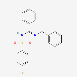 molecular formula C20H17BrN2O2S B4078989 N-benzyl-N'-[(4-bromophenyl)sulfonyl]benzenecarboximidamide 