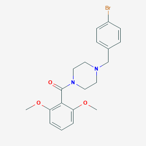 molecular formula C20H23BrN2O3 B407900 [4-(4-Bromo-benzyl)-piperazin-1-yl]-(2,6-dimethoxy-phenyl)-methanone 
