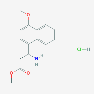 molecular formula C15H18ClNO3 B4079071 methyl 3-amino-3-(4-methoxy-1-naphthyl)propanoate hydrochloride 