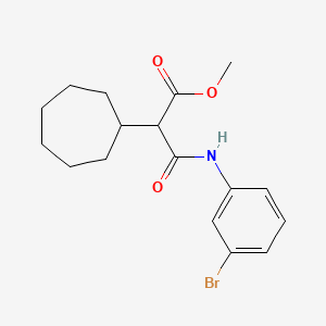 molecular formula C17H22BrNO3 B4079138 methyl 3-[(3-bromophenyl)amino]-2-cycloheptyl-3-oxopropanoate 