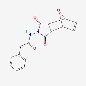 molecular formula C16H14N2O4 B4079161 N-(3,5-dioxo-10-oxa-4-azatricyclo[5.2.1.0~2,6~]dec-8-en-4-yl)-2-phenylacetamide 