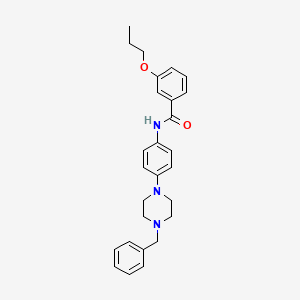 molecular formula C27H31N3O2 B4079172 N-[4-(4-benzyl-1-piperazinyl)phenyl]-3-propoxybenzamide 