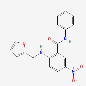molecular formula C18H15N3O4 B4079199 2-[(2-furylmethyl)amino]-5-nitro-N-phenylbenzamide 
