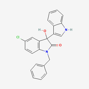 molecular formula C23H17ClN2O2 B4079211 1'-benzyl-5'-chloro-3'-hydroxy-1',3'-dihydro-1H,2'H-3,3'-biindol-2'-one 