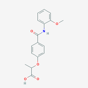 molecular formula C17H17NO5 B4079219 2-(4-{[(2-methoxyphenyl)amino]carbonyl}phenoxy)propanoic acid 