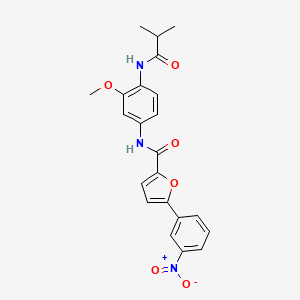 molecular formula C22H21N3O6 B4079254 N-[4-(isobutyrylamino)-3-methoxyphenyl]-5-(3-nitrophenyl)-2-furamide 