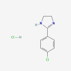molecular formula C9H10Cl2N2 B4079283 2-(4-chlorophenyl)-4,5-dihydro-1H-imidazole hydrochloride 