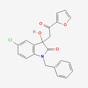 molecular formula C21H16ClNO4 B4079287 1-benzyl-5-chloro-3-[2-(2-furyl)-2-oxoethyl]-3-hydroxy-1,3-dihydro-2H-indol-2-one 
