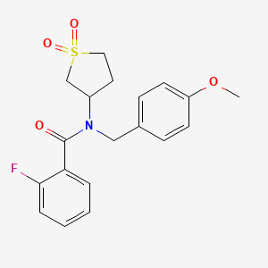molecular formula C19H20FNO4S B4079313 N-(1,1-dioxidotetrahydro-3-thienyl)-2-fluoro-N-(4-methoxybenzyl)benzamide 