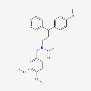 molecular formula C27H31NO4 B4079320 N-(3,4-dimethoxybenzyl)-N-[3-(4-methoxyphenyl)-3-phenylpropyl]acetamide 