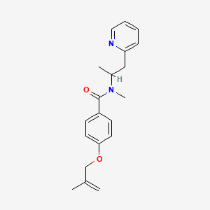 molecular formula C20H24N2O2 B4079360 N-methyl-4-[(2-methylprop-2-en-1-yl)oxy]-N-(1-methyl-2-pyridin-2-ylethyl)benzamide 