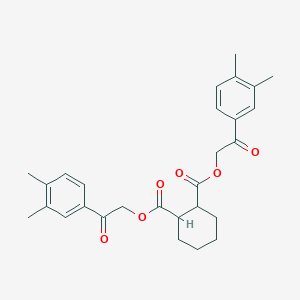 molecular formula C28H32O6 B407937 Bis[2-(3,4-dimethylphenyl)-2-oxoethyl] cyclohexane-1,2-dicarboxylate 