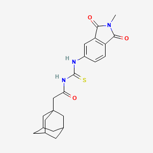 molecular formula C22H25N3O3S B4079389 2-(1-adamantyl)-N-{[(2-methyl-1,3-dioxo-2,3-dihydro-1H-isoindol-5-yl)amino]carbonothioyl}acetamide 