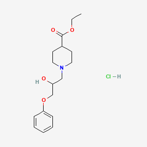molecular formula C17H26ClNO4 B4079390 ethyl 1-(2-hydroxy-3-phenoxypropyl)-4-piperidinecarboxylate hydrochloride 