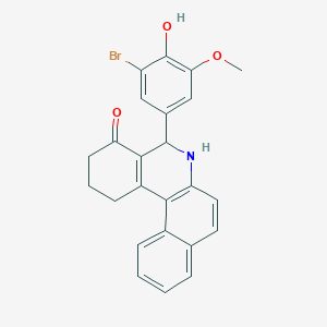 molecular formula C24H20BrNO3 B407940 5-(3-bromo-4-hydroxy-5-methoxyphenyl)-2,3,5,6-tetrahydrobenzo[a]phenanthridin-4(1H)-one CAS No. 331674-67-0