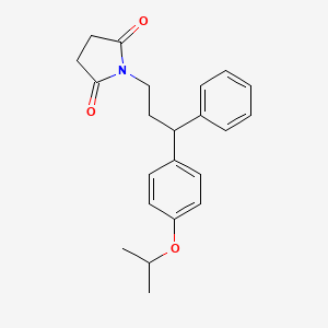 molecular formula C22H25NO3 B4079409 1-[3-(4-isopropoxyphenyl)-3-phenylpropyl]-2,5-pyrrolidinedione 