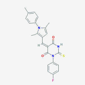 5-{[2,5-dimethyl-1-(4-methylphenyl)-1H-pyrrol-3-yl]methylene}-1-(4-fluorophenyl)-2-thioxodihydro-4,6(1H,5H)-pyrimidinedione