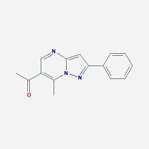 molecular formula C15H13N3O B407943 1-(7-Methyl-2-phenylpyrazolo[1,5-a]pyrimidin-6-yl)ethanone 