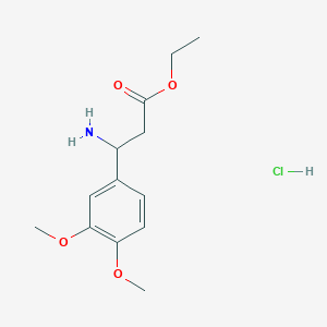 molecular formula C13H20ClNO4 B4079465 ethyl 3-amino-3-(3,4-dimethoxyphenyl)propanoate hydrochloride CAS No. 54503-22-9