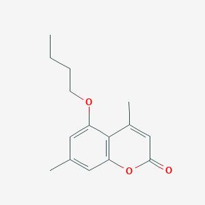 molecular formula C15H18O3 B4079471 5-butoxy-4,7-dimethyl-2H-chromen-2-one 