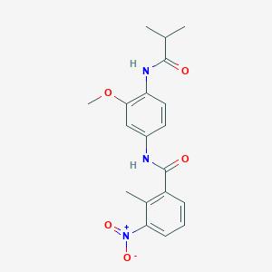 molecular formula C19H21N3O5 B4079501 N-[4-(isobutyrylamino)-3-methoxyphenyl]-2-methyl-3-nitrobenzamide 