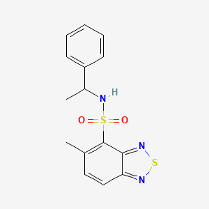 molecular formula C15H15N3O2S2 B4079547 5-methyl-N-(1-phenylethyl)-2,1,3-benzothiadiazole-4-sulfonamide 