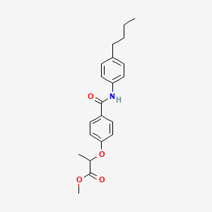 molecular formula C21H25NO4 B4079562 methyl 2-(4-{[(4-butylphenyl)amino]carbonyl}phenoxy)propanoate 