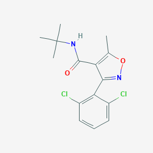 molecular formula C15H16Cl2N2O2 B407957 N-(tert-butyl)-3-(2,6-dichlorophenyl)-5-methylisoxazole-4-carboxamide CAS No. 153948-12-0