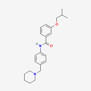 molecular formula C23H30N2O2 B4079570 3-isobutoxy-N-[4-(1-piperidinylmethyl)phenyl]benzamide 