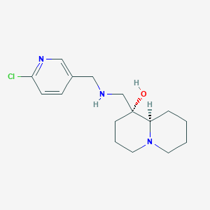 molecular formula C16H24ClN3O B4079580 (1R,9aR)-1-({[(6-chloropyridin-3-yl)methyl]amino}methyl)octahydro-2H-quinolizin-1-ol 