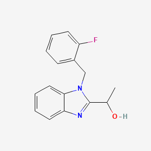 molecular formula C16H15FN2O B4079609 1-[1-(2-fluorobenzyl)-1H-benzimidazol-2-yl]ethanol 