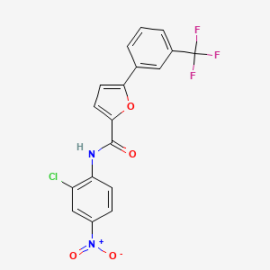 molecular formula C18H10ClF3N2O4 B4079613 N-(2-chloro-4-nitrophenyl)-5-[3-(trifluoromethyl)phenyl]-2-furamide 