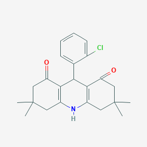 molecular formula C23H26ClNO2 B407964 9-(2-chlorophenyl)-3,3,6,6-tetramethyl-3,4,6,7,9,10-hexahydro-1,8(2H,5H)-acridinedione 