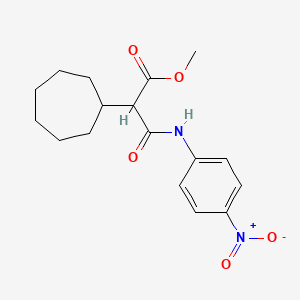 methyl 2-cycloheptyl-3-[(4-nitrophenyl)amino]-3-oxopropanoate