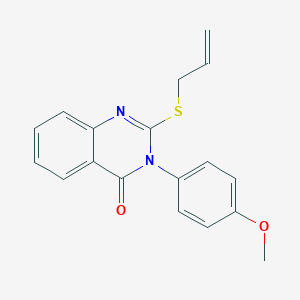 molecular formula C18H16N2O2S B407966 2-(allylsulfanyl)-3-(4-methoxyphenyl)-4(3H)-quinazolinone CAS No. 1043-05-6