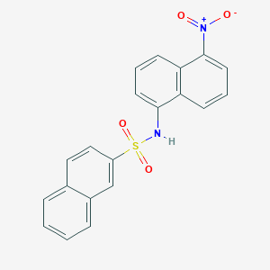 molecular formula C20H14N2O4S B4079670 N-(5-nitro-1-naphthyl)-2-naphthalenesulfonamide 