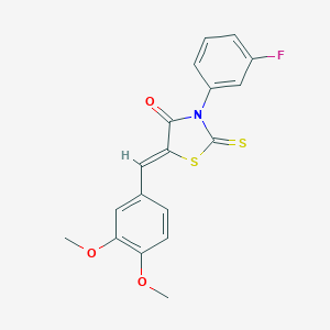 5-(3,4-Dimethoxybenzylidene)-3-(3-fluorophenyl)-2-thioxo-1,3-thiazolidin-4-one