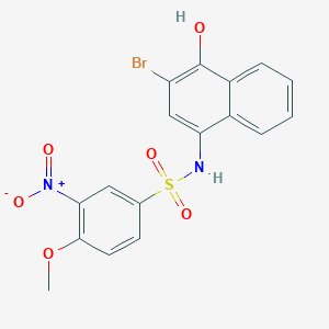 molecular formula C17H13BrN2O6S B4079690 N-(3-bromo-4-hydroxy-1-naphthyl)-4-methoxy-3-nitrobenzenesulfonamide 