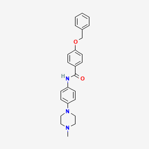 molecular formula C25H27N3O2 B4079700 4-(benzyloxy)-N-[4-(4-methyl-1-piperazinyl)phenyl]benzamide 