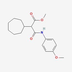 molecular formula C18H25NO4 B4079707 methyl 2-cycloheptyl-3-[(4-methoxyphenyl)amino]-3-oxopropanoate 