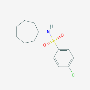molecular formula C13H18ClNO2S B407971 4-chloro-N-cycloheptylbenzenesulfonamide CAS No. 329937-49-7