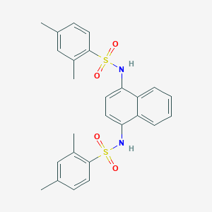 molecular formula C26H26N2O4S2 B407972 N-(4-{[(2,4-dimethylphenyl)sulfonyl]amino}-1-naphthyl)-2,4-dimethylbenzenesulfonamide 