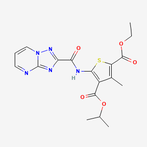 molecular formula C18H19N5O5S B4079720 2-ethyl 4-isopropyl 3-methyl-5-[([1,2,4]triazolo[1,5-a]pyrimidin-2-ylcarbonyl)amino]-2,4-thiophenedicarboxylate 