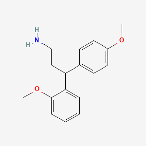 molecular formula C17H21NO2 B4079726 3-(2-methoxyphenyl)-3-(4-methoxyphenyl)-1-propanamine 