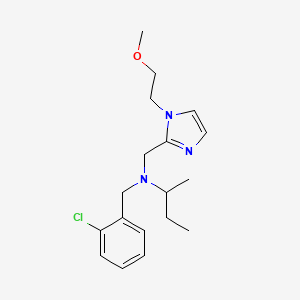 molecular formula C18H26ClN3O B4079728 N-(2-chlorobenzyl)-N-{[1-(2-methoxyethyl)-1H-imidazol-2-yl]methyl}butan-2-amine 
