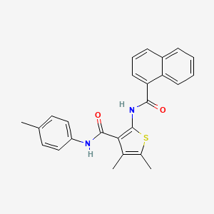 molecular formula C25H22N2O2S B4079755 4,5-dimethyl-N-(4-methylphenyl)-2-(1-naphthoylamino)-3-thiophenecarboxamide 