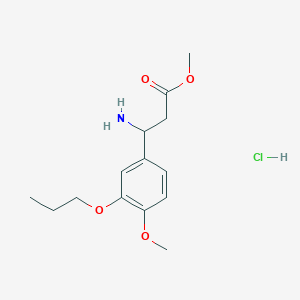 molecular formula C14H22ClNO4 B4079762 methyl 3-amino-3-(4-methoxy-3-propoxyphenyl)propanoate hydrochloride 