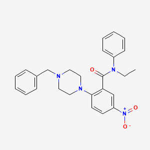 molecular formula C26H28N4O3 B4079776 2-(4-benzyl-1-piperazinyl)-N-ethyl-5-nitro-N-phenylbenzamide 