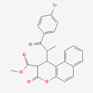 molecular formula C24H19BrO5 B4079805 methyl 1-[2-(4-bromophenyl)-1-methyl-2-oxoethyl]-3-oxo-2,3-dihydro-1H-benzo[f]chromene-2-carboxylate 
